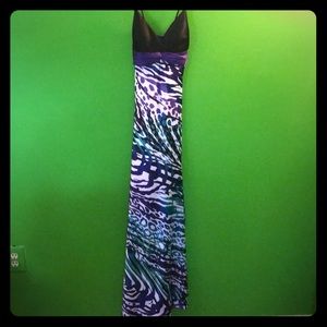 Cache long sleeveless prom dress